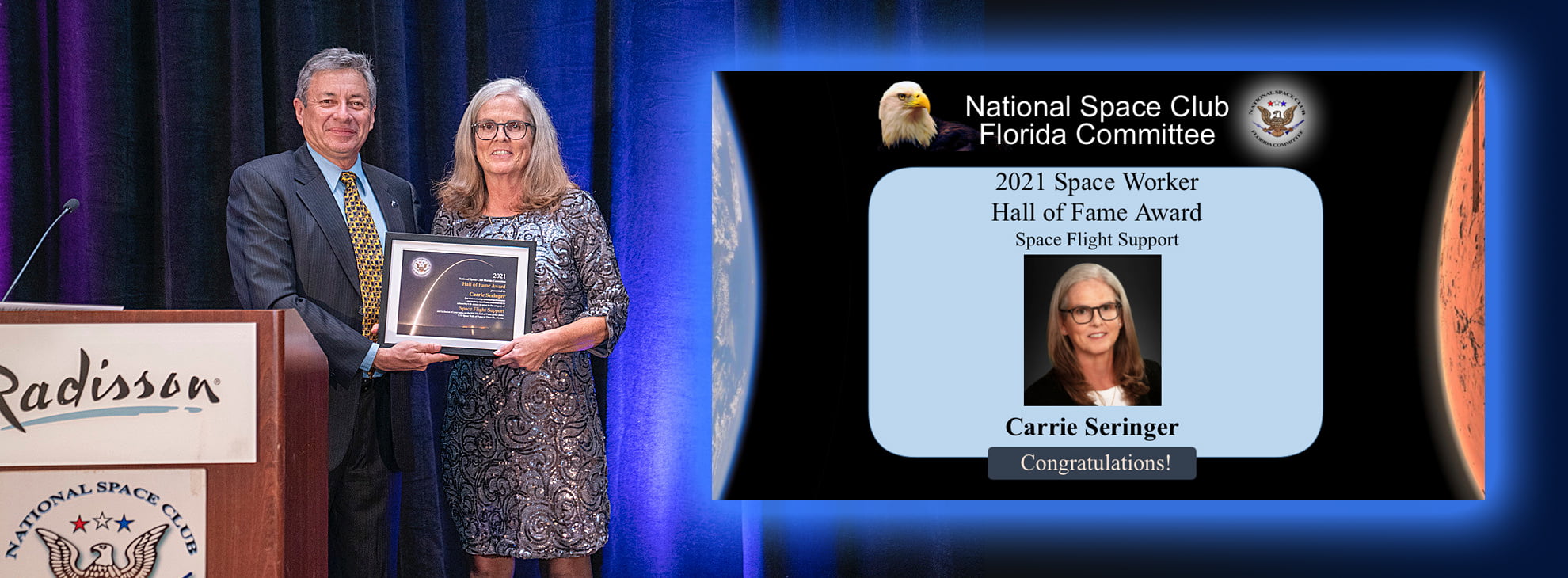 Carrie Seringer - VP Nelson Engineering is Inducted into Space Club Hall of Fame